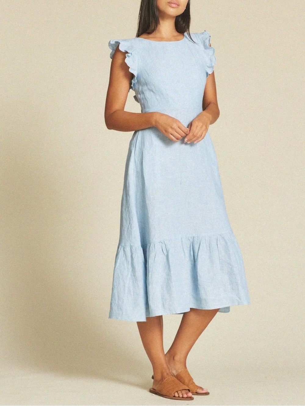 Trovata ROSA DRESS SKY LINEN - Picture 2 of 16